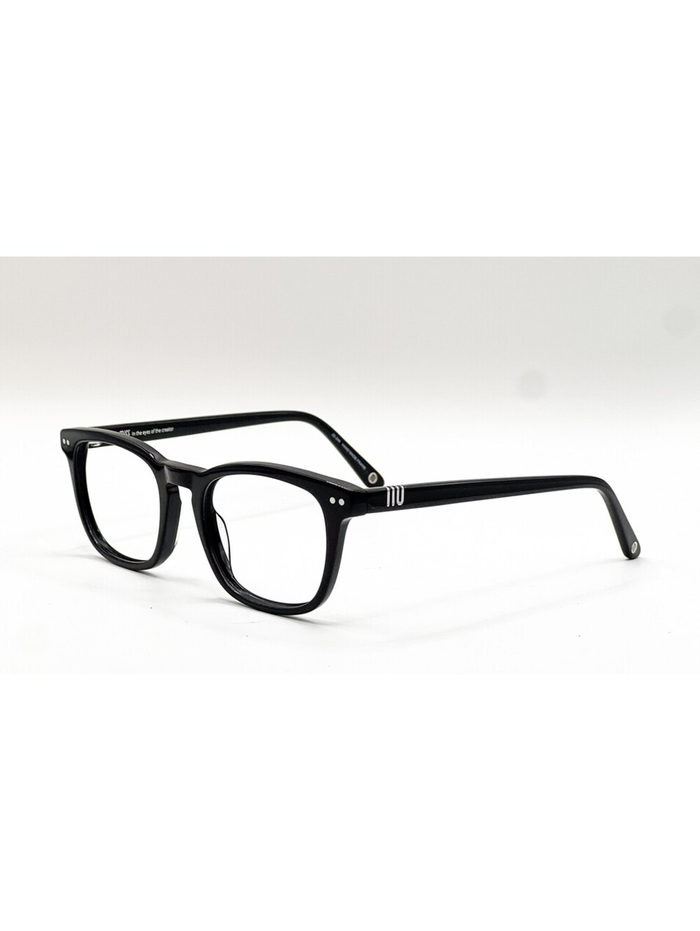 Muse 32-001963 Shiny Black Rectangle Authentic Eyeglass Frames 49-20